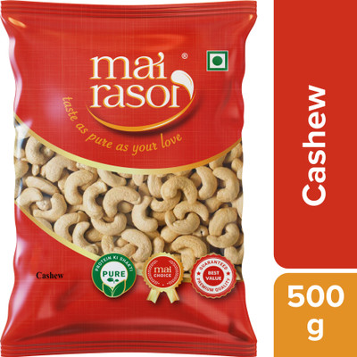 MAI RASOI Cashews 500 gm Premium W320 Cashews(1 x 500 g)