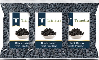 Trinetra Best Quality Kali Kishmish (Seedless Black Raisin)-250gm (Pack Of 3) Raisins(3 x 250 g)