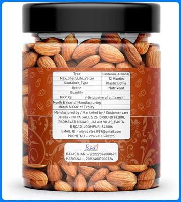 Natrixeed Almonds | Badam | High in Fiber & Boost Immunity | Real Nuts | Gluten Free_27 Almonds(1 x 500 g)