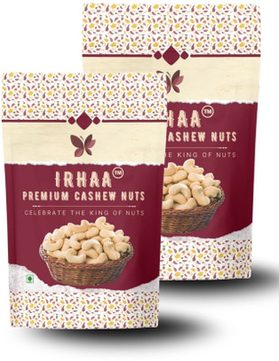 IRHAA W320 Whole Cashew Nuts 500g|Healthy snacks, Dry Fruits, Kaju Cashews(2 x 250 g)