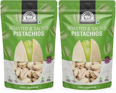 WONDERLAND Foods(Device) Roasted & Salted Premium Quality Jumbo Size Pistachios(2 x 200 g)