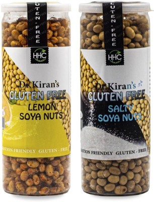 Dr. Kiran's Gluten Free Soya Nuts |Salty Flavour Healthy Soya Nuts | High In Protein Soy Nuts(2 x 150 g)