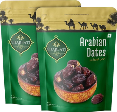SHARBATI DATES Arabian Dates (Pack of 2) 1kg Wet Dates(2 x 500 g)