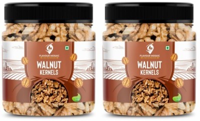 Flavour Mosaic Pure Walnuts | Crunchy, Rich in Fibre, Protein & Magnesium ( Pack of 2) Walnuts(2 x 500 g)