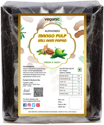 Veganic Aam & Imli Papad (Alphonso Mango Mixed With Tamarind) | Khatta Meetha Imli Aam Papad Mango(2 x 100 g)