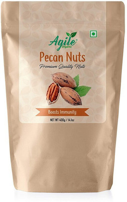 Agile Organic Premium Pecan Nuts 400g Pecans(1 x 400 g)