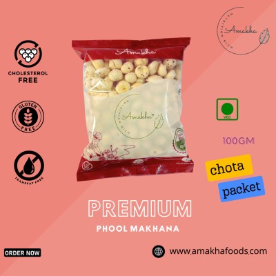 AMAKHA Premium Phool Makhana Fox Nut(100 g)