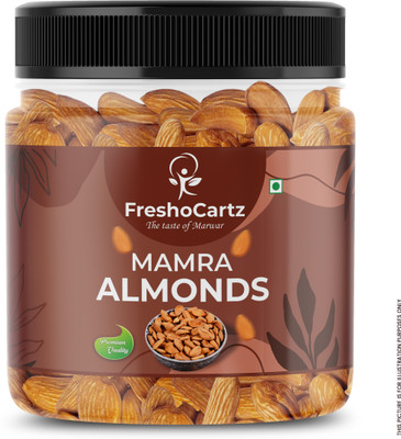 FreshoCartz Premium Mamra Almonds | Mamro Almonds | Mamra Giri | Mamra Badam -AAA Quality Almonds(1 x 250 g)