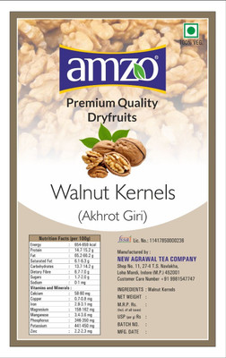 AMZO Walnut kernels/ Akhrot Giri 200g (200gx1 pack) Walnuts(1 x 200 g)