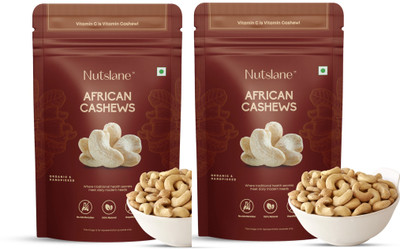 Nutslane Premium African Natural Cashews 900g, Kaju Badam, Dry Fruits, Healthy Snack Cashews(2 x 450 g)
