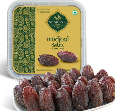 SHARBATI DATES PREMIUM MEDJOOL DATES (KHAJUR) Wet Dates(1 x 500 g)