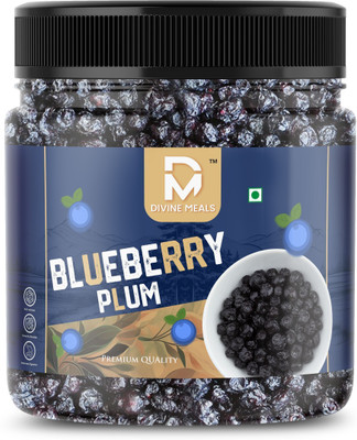 Divine Meals Premium Quality Dried Blueberry Plum | Healthy & Tasty Dry Fruit Snack Blueberry(1 x 250 g)