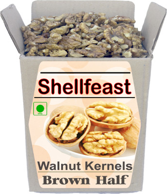 Shellfeast Walnuts Without Shell, Walnut Kernels Brown Halves Walnuts(2 x 0.5 kg)