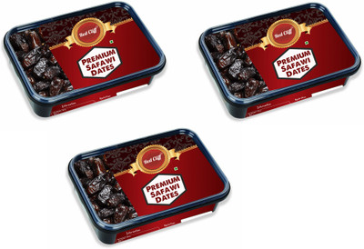 RED CLIFF Premium Safawi Dates | Original Kalmi Khajoor | Combo Pack Of 3 | Dates(3 x 350 g)