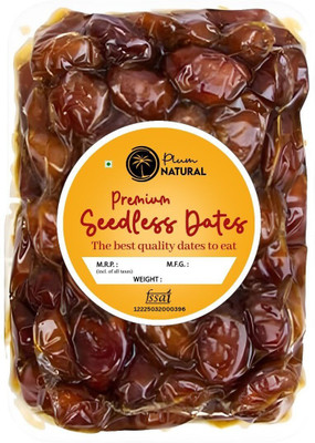 Plum Natural Organic Seedless Pin Khajur Arabian Ajwa & Dry Fruit Without Seeds for Ramzan Dates, Dry Dates(1 x 500 g)