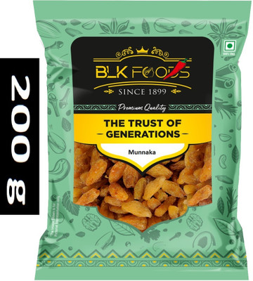 BLK FOODS Select Munnaka (with seed) Raisins(1 x 200 g)