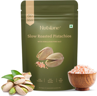 Nutslane Premium California Salted & Roasted Pistachios Slow Roasted with Pink Salt Pistachios(1 x 200 g)