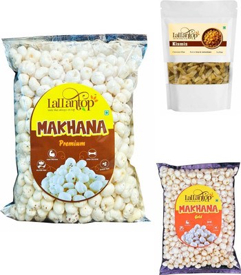 LALLANTOP Makhana Premium 250g | Kismish 250g | Makhana gold 100g Dry Fruits Combo Fox Nut, Raisins(3 x 283.33 g)