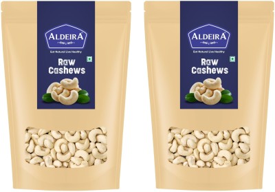 Aldeira Natural Raw Cashew Nuts Kaju 400gm Pack of 2 (200g Each) Cashews(2 x 200 g)