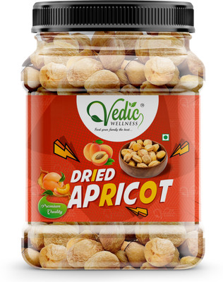 vedic Wellness Whole Dry Apricots | Khumani | Khurbani | Jardalu | Prunu Apricots Apricots(1 x 250 g)