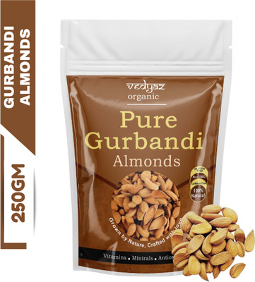Vedyaz Organic Pure Afghan Gurbandi Badam/Almonds/Choti Giri -Raw 250gm Almonds(1 x 250 g)