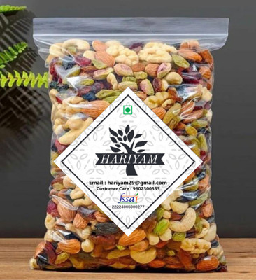 HARIYAM Panchmeva Mix Dry Fruits Almonds Cashews Pistachios Walnuts Figs Apricot Raisins Assorted Seeds & Nuts(1 x 500 g)