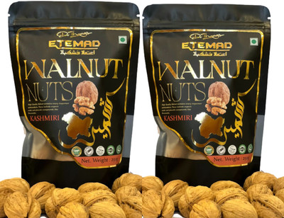 DR. THANGS ETEMAAD | Inshell Fresh Kashmiri Walnuts Jumbo Pack | 250 Gm pack of 2 Walnuts(2 x 250 g)