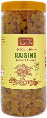 Nature's Trunk Premium Golden Yellow Raisins | Seedless&Sundried Kishmish(Dry Grapes)-Nutrient Raisins(600 g)