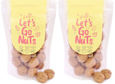 Let's GoNuts Fresh Raw Walnut Full 2 Packs) Walnuts(2 x 400 g)