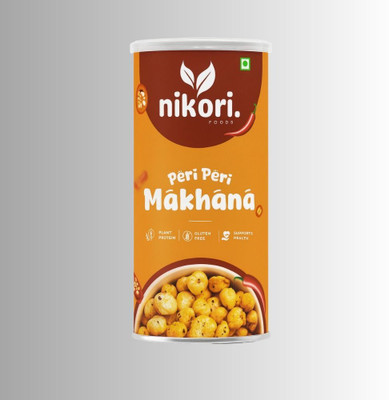 NIKORI.FOODS Spicy & Crunchy Peri Peri Makhana – A Healthy, Guilt-Free Snack,77g Fox Nut(1 x 77 g)