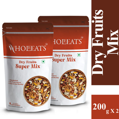 wholeeats Dry Fruits Mix | Healthy and Nutritious Dry Fruits Mix Pack of 2(2 x 200 g)