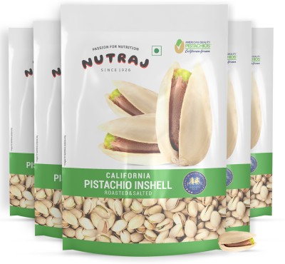 Nutraj California Roasted Salted Pistachios 1 Kg, Pista Pistachios(5 x 0.2 kg)