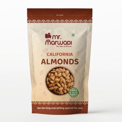 INDIAN MANWAR CALIFORNIA ALMONDS | AMERICAN BADAM Almonds(1 x 200 g)