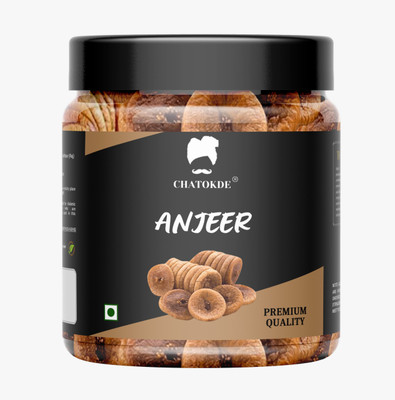 CHATOKDE Dried Fig Dry Fruits Afghani Anjeer, 250gm Jar Pack Figs(1 x 250 g)