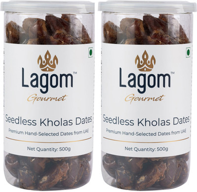 Lagom Gourmet Seedless Kholas Dates || Dates(2 x 0.5 kg)