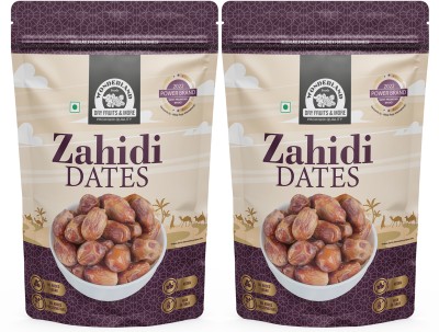 WONDERLAND Foods - Dry Fruits Zahidi Dates 1Kg (500g X 2) Pouch | Soft Khajoor Dates(2 x 0.5 kg)