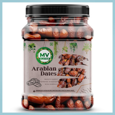 Mv platter Premium Quality Arabian Dates for Healthy Snacking Dates(1 x 1 kg)