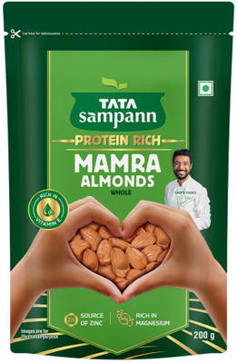 Tata Sampann Mamra Almonds (Whole)/Badam (Whole) Almonds(1 x 200 g)