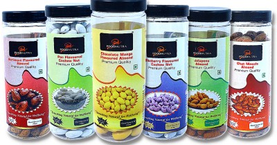 FOODNUTRA 6in1 Combo Gift Pack Combo Spicy & Sweet Flavoured Almonds, Cashews(6 x 0.2 kg)