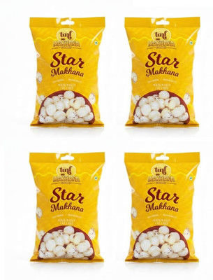 TMF The Makhanaaz Factory Star Makhana Premium Mithila Phool Foxnuts, Lotus Puffs | (250g x 4) 1 kg Fox Nut(4 x 250 g)