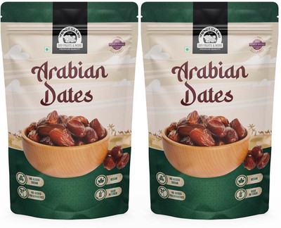 Wonderland Foods Premium Arabian Dates 1Kg | Soft And Chewy Texture Khajur | Wet Khajoor Dates Wet Dates(2 x 0.5 kg)