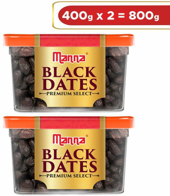 Manna Black Dates - 800g (400g x 2 Packs) | Select Premium Organic Handpicked Dates | Khajoor | Khajur | Soft Dried Healthy Snack | Soft & Juicy texture | Zero Added Sugar & Preservatives | Rich in Iron, Fibre & Vitamins Dry Dates Dry Dates(2 x 400 g) Manna Black Dates - 800g (400g x 2 Packs) | Select Premium Organic Handpicked Dates | Khajoor | Khajur | Soft Dried Healthy Snack | Soft & Juicy texture | Zero Added Sugar & Preservatives | Rich in Iron, Fibre & Vitamins Dry Dates Dry Dates(2 x 400 g)