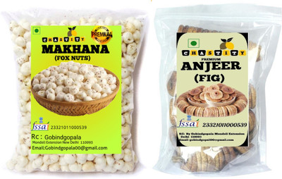 CHASTITY Dry Fruits Combo Pack | Premium Quality Dried Anjeer+Premium Phool Makhaana Figs, Fox Nut(2 x 0.5 kg) CHASTITY Dry Fruits Combo Pack | Premium Quality Dried Anjeer+Premium Phool Makhaana Figs, Fox Nut(2 x 0.5 kg)