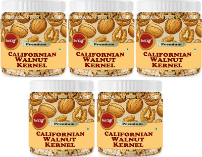 RED CLIFF Premium California Walnut Kernels (Akhrot Giri) | Without Shell | Pack Of 5 | Walnuts(5 x 200 g)