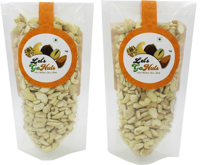 Let's GoNuts Fresh Crispy Cashewnuts Broken 4Pcs. 150gX2 Cashews(2 x 150 g)
