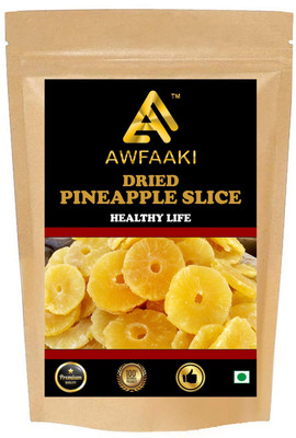 AWFAAKI DRIED PINEAPPLE SLICE / DEHYDRATED PINEAPPLE / PINEAPPLE SLICE CANDY 250 GM Pineapple(1 x 250 g)