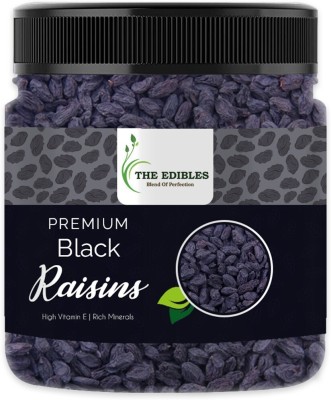 THE EDIBLES Afghani Seedless Black Raisins Kali Kishmish Kali Kismis Dry Grapes [Jar Pack] Raisins(250 g)