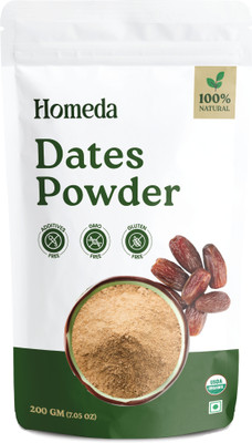 Homeda Dates Powder for Babies | Dry Date Powder, Kharik / Khajur Seed | Sugar Free Dates(1 x 200 g)