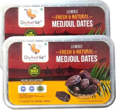 Dry Fruit Hub Jumbo Medjoul Dates 1kg Original Medjool Dates No added preservatives Dates(2 x 0.5 kg)