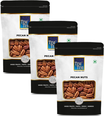 Tim Tim Pecan Nuts–Raw, Whole & Natural | Heart-Healthy Superfood | Keto & Vegan, 750g Pecans(3 x 250 g)